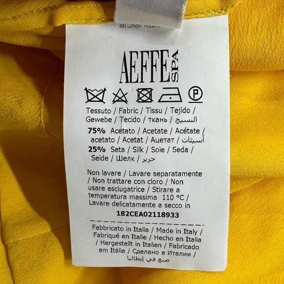 EUC | Cedric Charlier | Waist Tie Blouse | Yellow | Size 12 - Picture 14 of 16